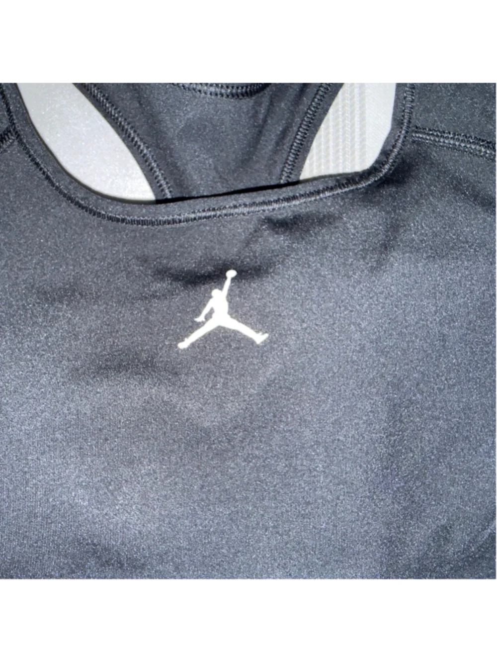 Women's Jordan Black Sports Bra S with White Logo
